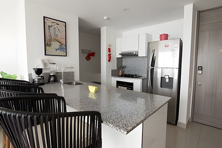 Lujoso Apto de 1 Habitación en Piso 14-Morros City