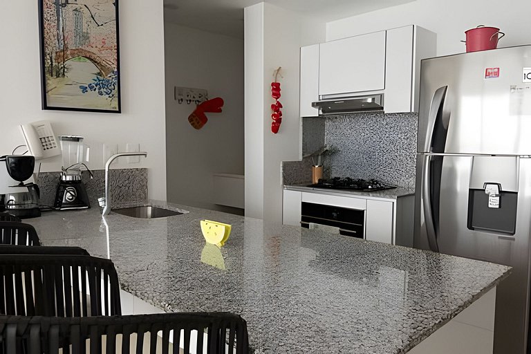 Lujoso Apto de 1 Habitación en Piso 14-Morros City