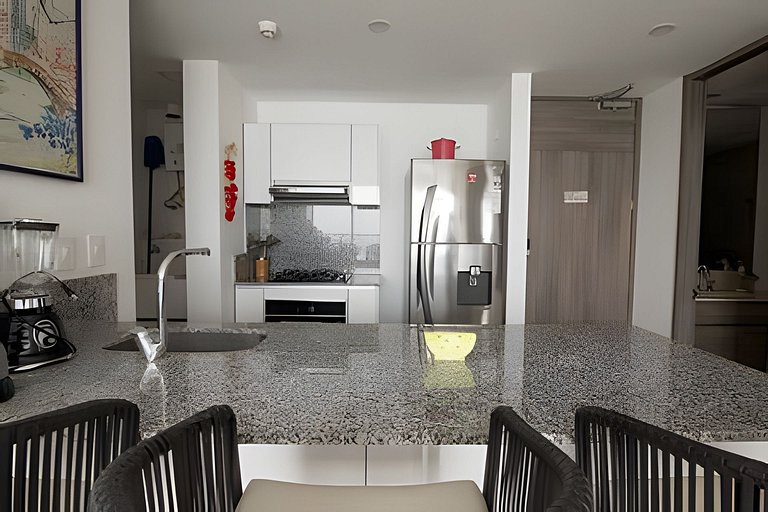 Lujoso Apto de 1 Habitación en Piso 14-Morros City