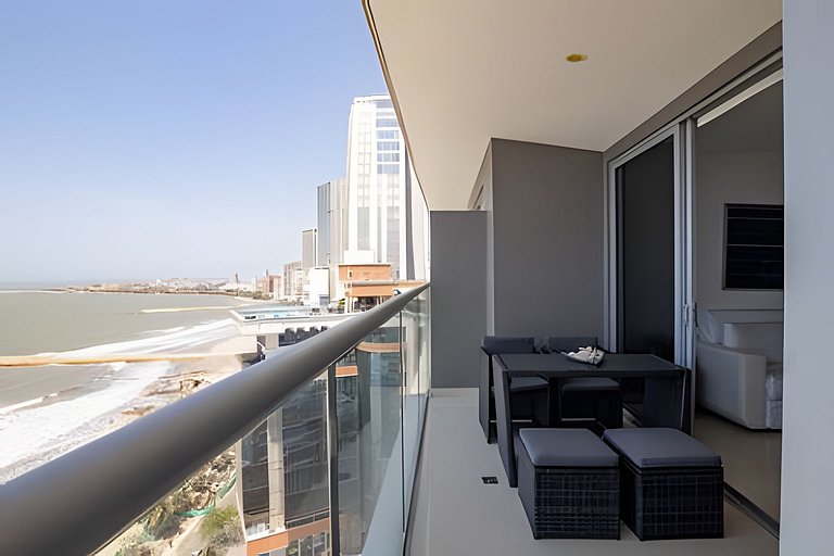 Lujoso Apto de 1 Habitación en Piso 14-Morros City