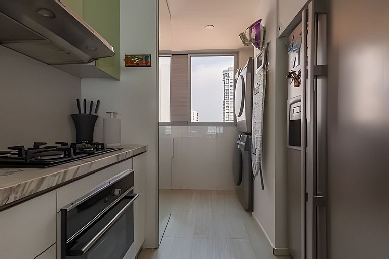 Lujoso Apto de 2 habitaciones en piso 15