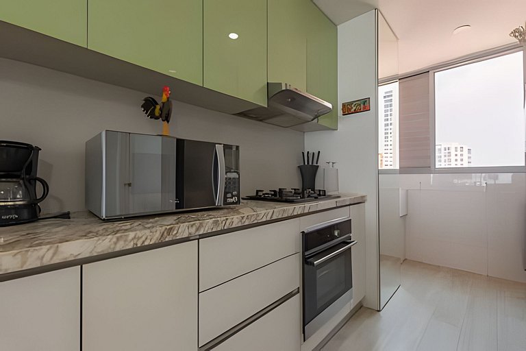 Lujoso Apto de 2 habitaciones en piso 15