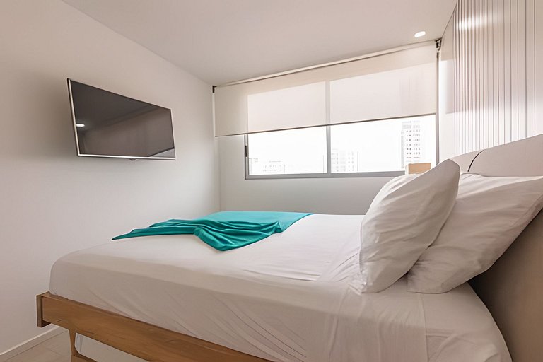 Lujoso Apto de 2 habitaciones en piso 15