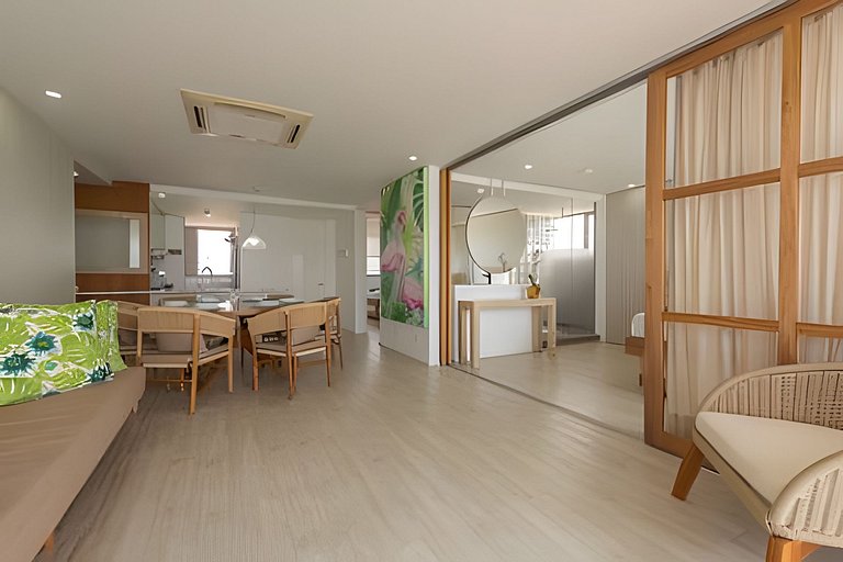 Lujoso Apto de 2 habitaciones en piso 15