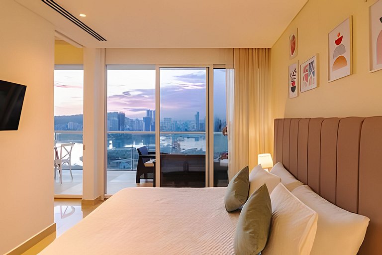 Lujoso apto de 1  hab en piso 15  Edificio H2