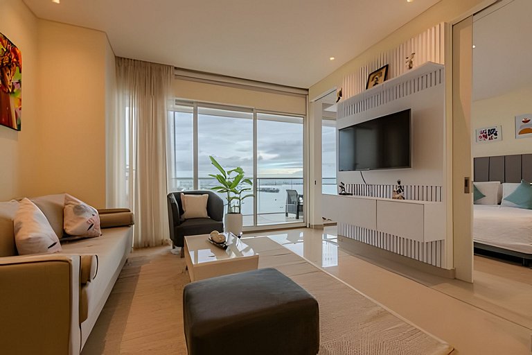 Lujoso apto de 1  hab en piso 15  Edificio H2