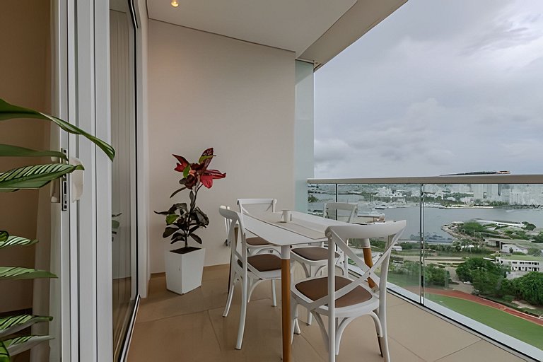 Lujoso apto de 1  hab en piso 15  Edificio H2