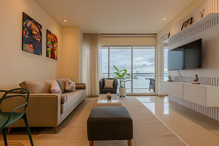 Lujoso apto de 1  hab en piso 15  Edificio H2