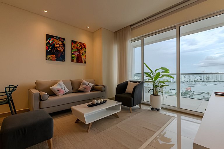 Lujoso apto de 1  hab en piso 15  Edificio H2