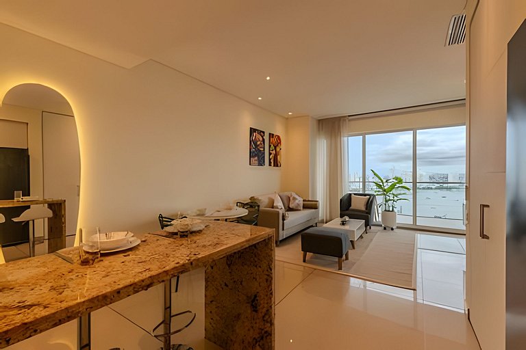 Lujoso apto de 1  hab en piso 15  Edificio H2