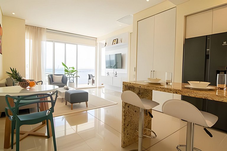 Lujoso apto de 1  hab en piso 15  Edificio H2