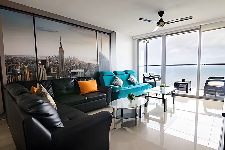 Espectacular Apto de 2 Hab en Piso 27-Morros City