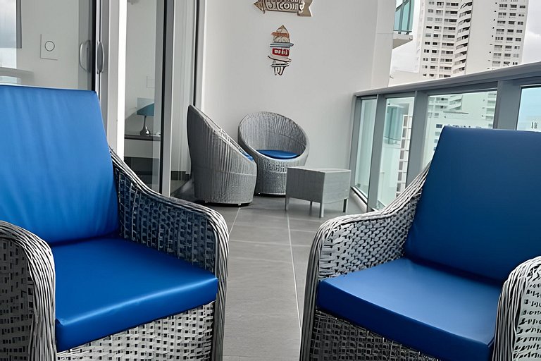 Hermoso Apto de 1 hab con Vista al Mar - Piso 16!