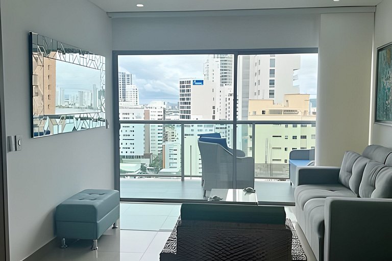 Hermoso Apto de 1 hab con Vista al Mar - Piso 16!