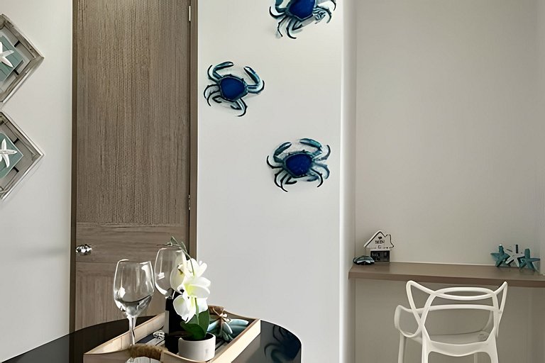 Hermoso Apto de 1 hab con Vista al Mar - Piso 16!