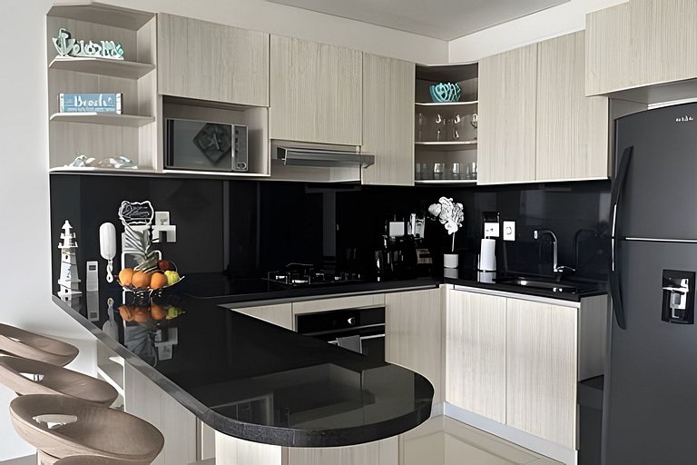 Hermoso Apto de 1 hab con Vista al Mar - Piso 16!