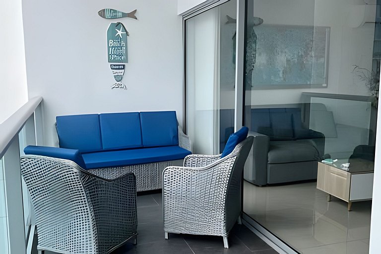 Hermoso Apto de 1 hab con Vista al Mar - Piso 16!