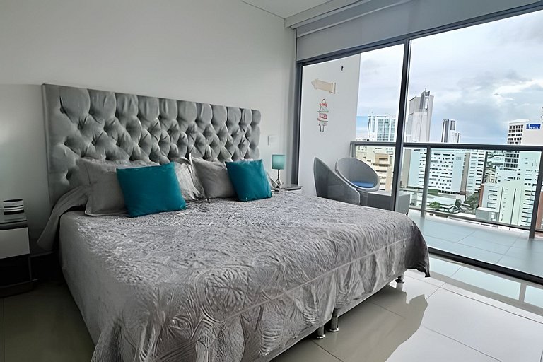 Hermoso Apto de 1 hab con Vista al Mar - Piso 16!
