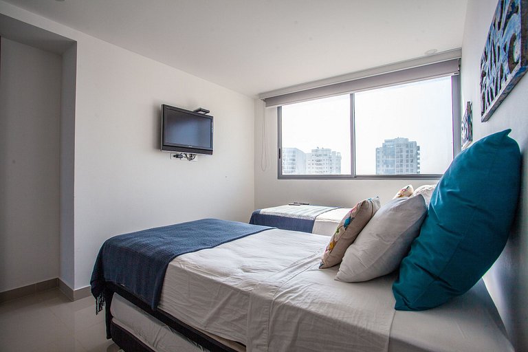 Lujoso Apto de 2 Hab en Piso 14 Morros City