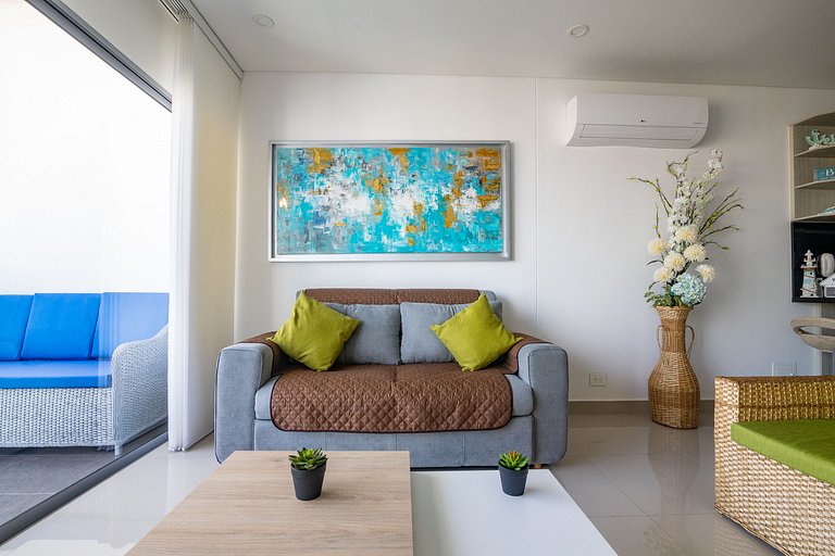 Hermoso Apto de 1 hab con Vista al Mar - Piso 16!