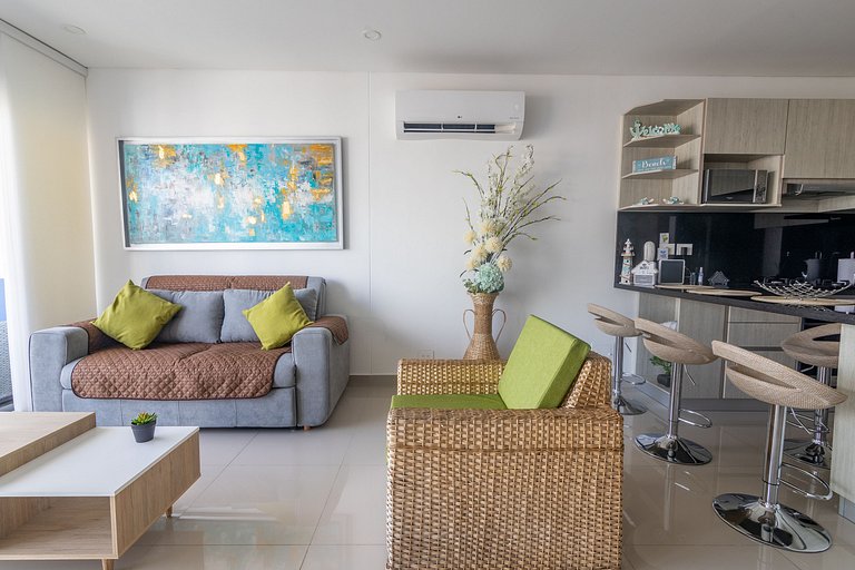 Hermoso Apto de 1 hab con Vista al Mar - Piso 16!