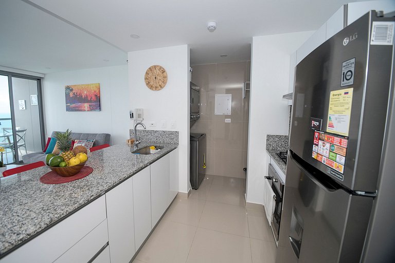 Espectacular Apto 1 Hab en Bocagrande - 2504