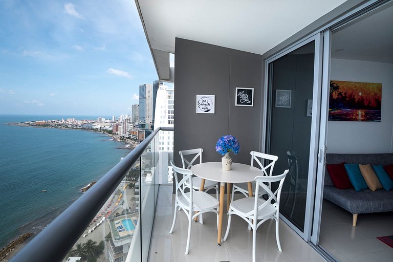 Espectacular Apto 1 Hab en Bocagrande - 2504