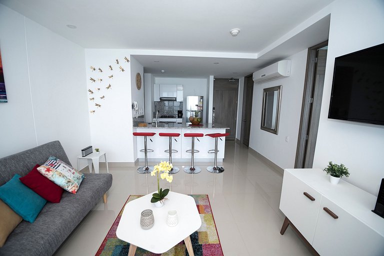 Espectacular Apto 1 Hab en Bocagrande - 2504