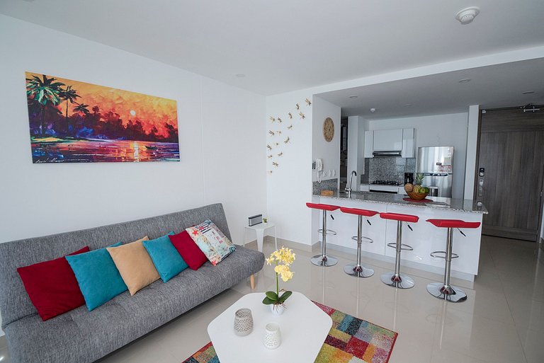 Espectacular Apto 1 Hab en Bocagrande - 2504