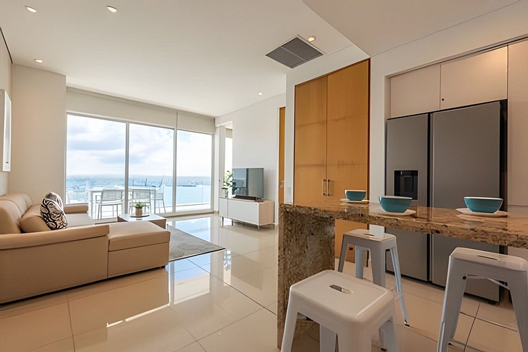 ¡Espectacular Vista a la bahía! Piso 26 H2 Hyatt