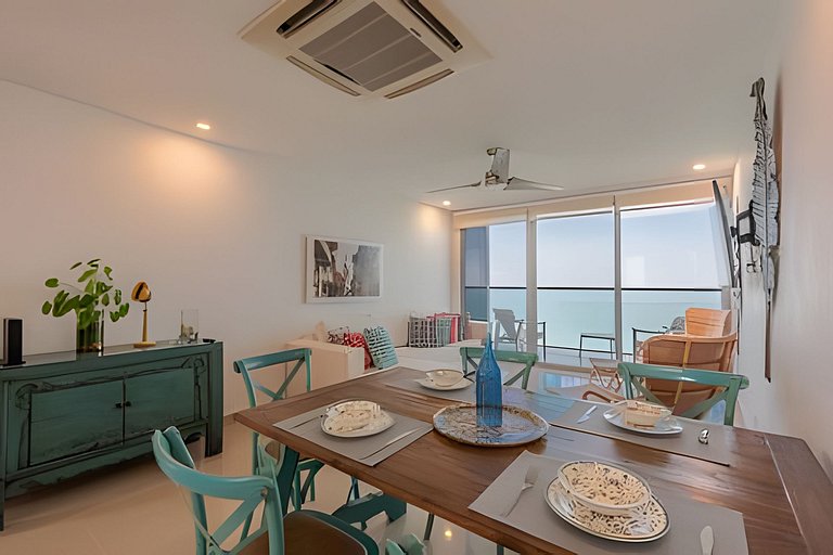 Lujoso Apto de 2 habitaciones en piso 30