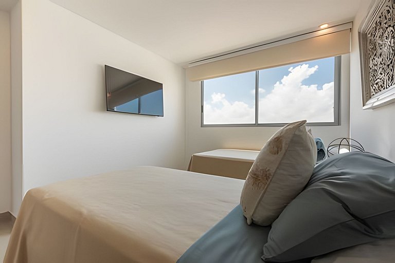 Lujoso Apto de 2 habitaciones en piso 30