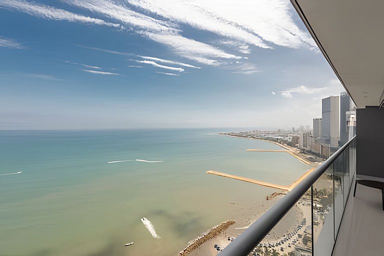 Lujoso Apto de 2 habitaciones en piso 30