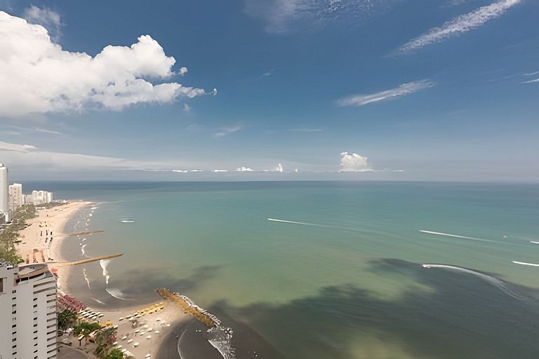 Lujoso Apto de 2 habitaciones en piso 30