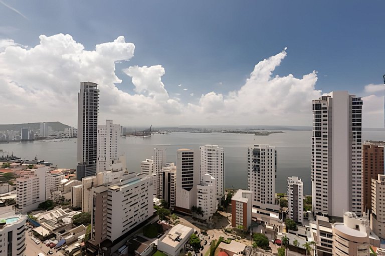 Lujoso Apto de 2 habitaciones en piso 30