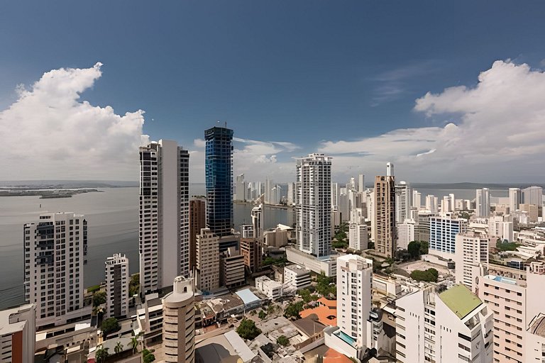 Lujoso Apto de 2 habitaciones en piso 30