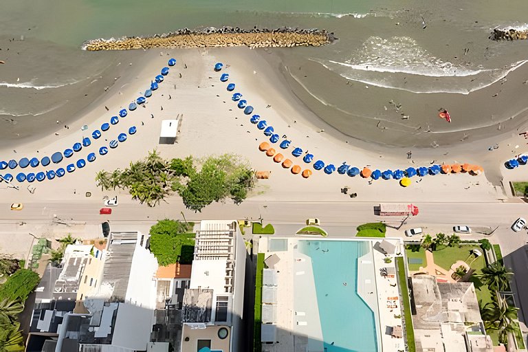 Lujoso Apto de 2 habitaciones en piso 30