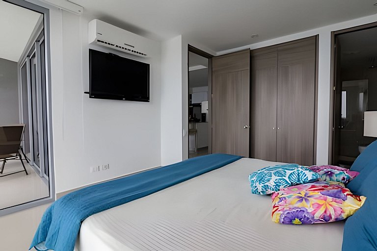 Lujoso Apto de 1 habitacion en piso 29