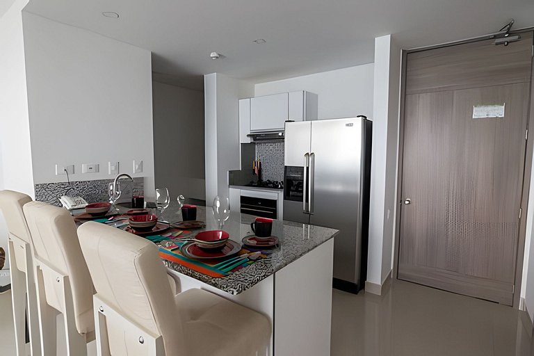 Lujoso Apto de 1 habitacion en piso 29-Morros City