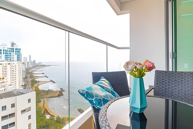 Lujoso Apto de 1 Habitación en Piso 24-Murano E