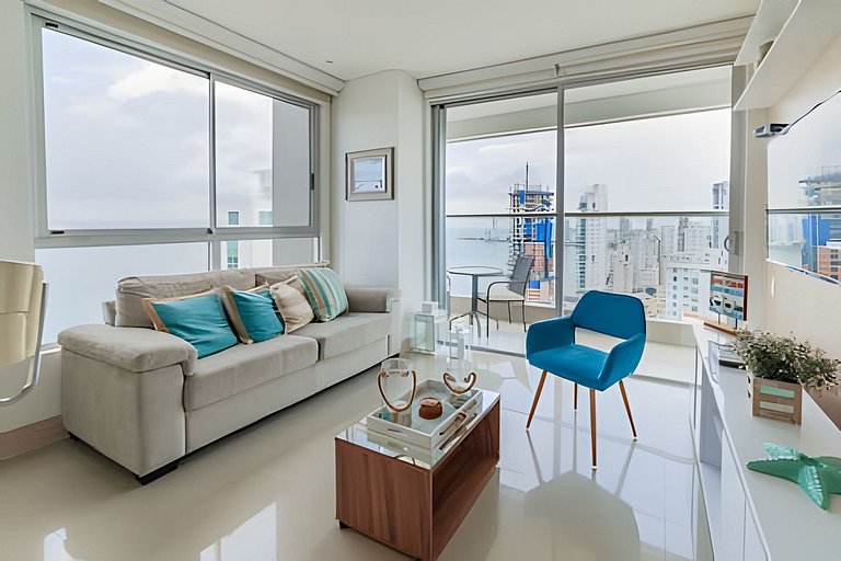 Lujoso Apto de 1 Habitación en Piso 24-Murano E