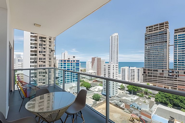 Lujoso Apto de 2 habitaciones en piso 16-Infinitum