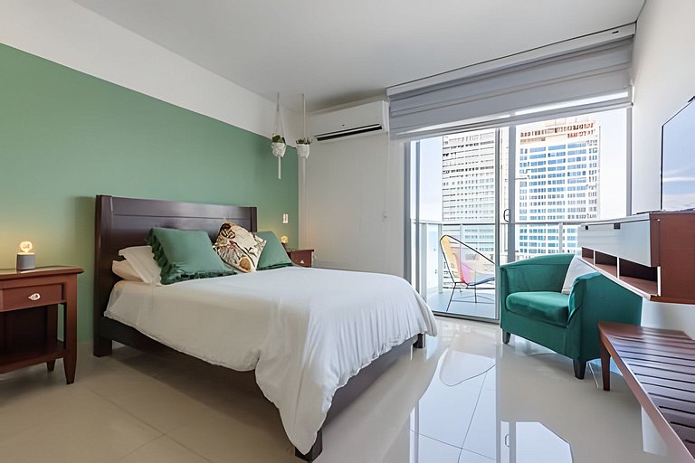 Lujoso Apto de 2 habitaciones en piso 16-Infinitum