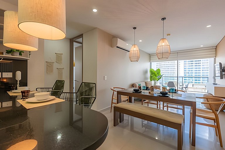 Lujoso Apto de 2 habitaciones en piso 16-Infinitum