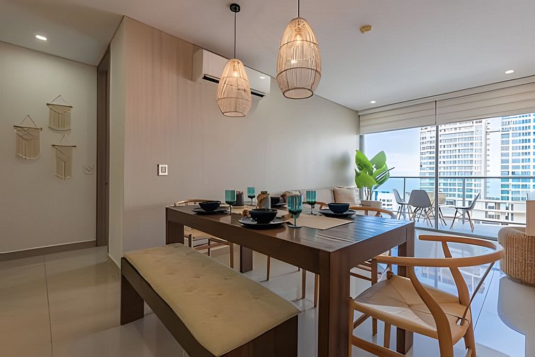 Lujoso Apto de 2 habitaciones en piso 16-Infinitum