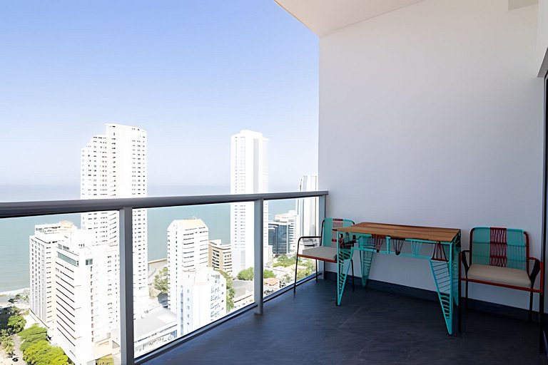 Infinitum Espectacular apto piso 28 vista al mar