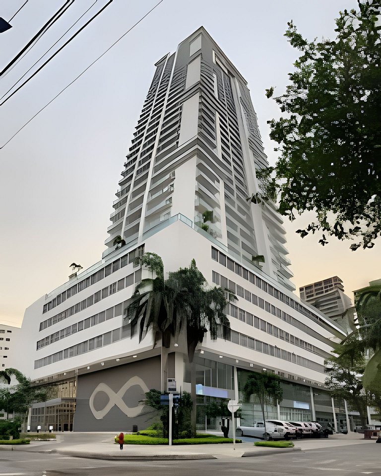 Lujoso Apto de 1 Hab en Piso 19- Infinitum