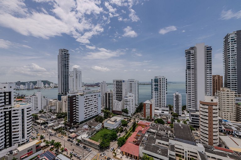 Hermoso Apto 2 Hab Piso 19 en Morros City