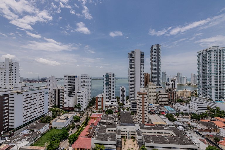 Hermoso Apto 2 Hab Piso 19 en Morros City