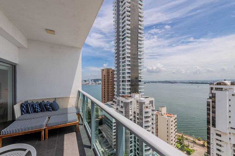 Lujoso Apto de 1 Hab en Piso 19- Infinitum